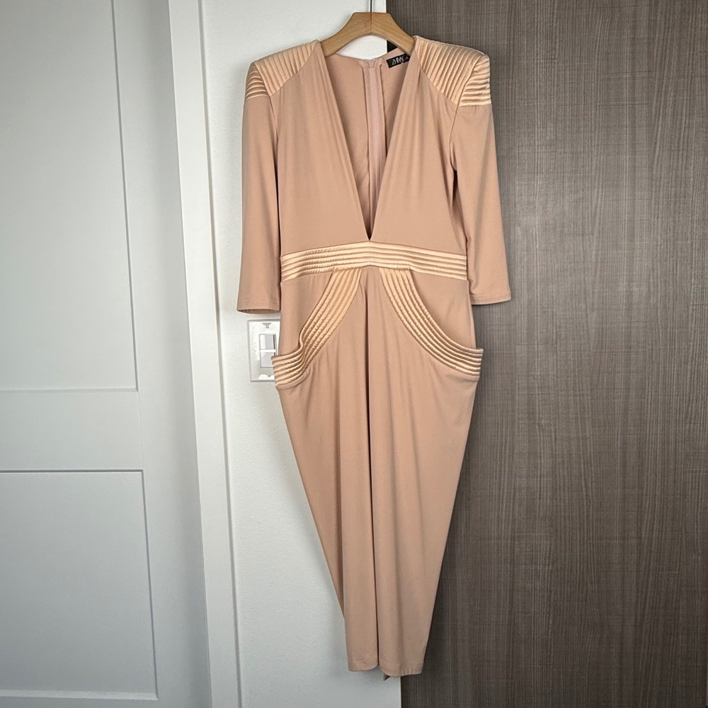 Zhivago Beige Informant Midi Dress - Picture 3 of 14